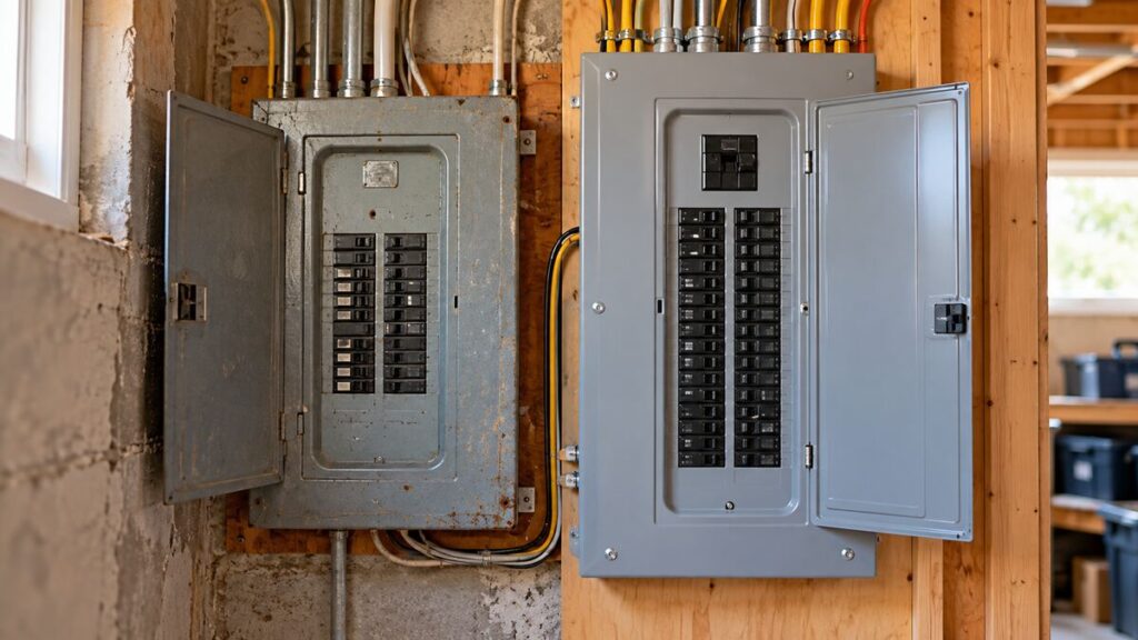 Modern residential electrical panel upgrade