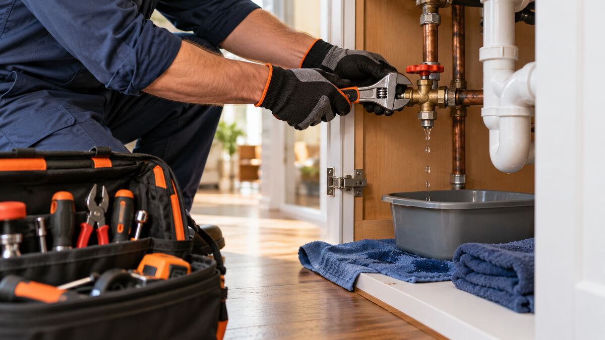Emergency plumbing shutoff and leak response