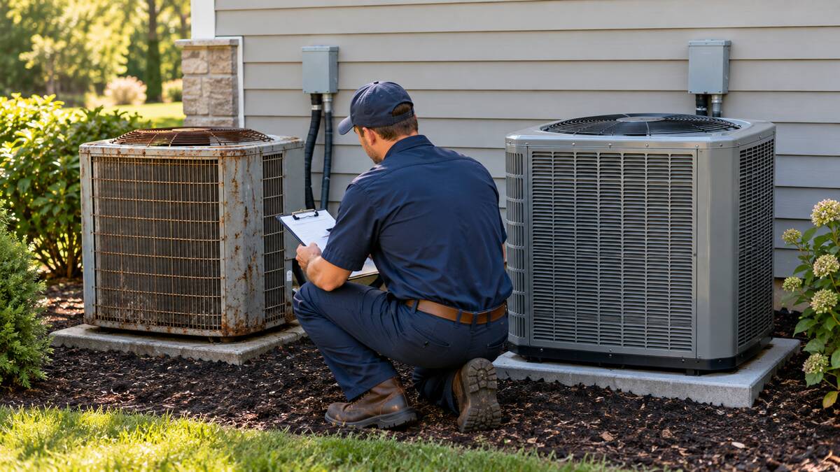 HVAC repair versus replacement evaluation