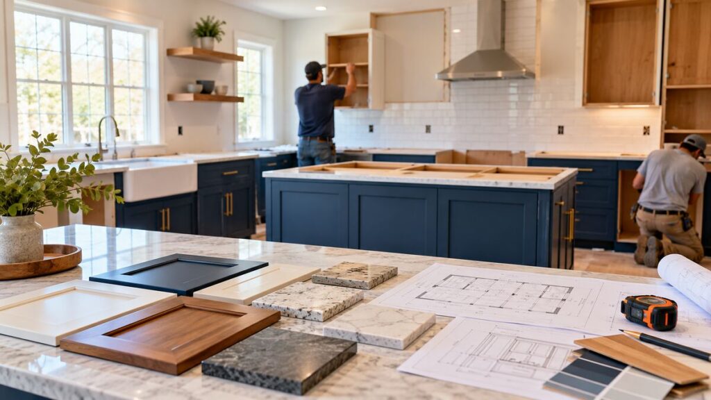 American kitchen remodeling project and material planning