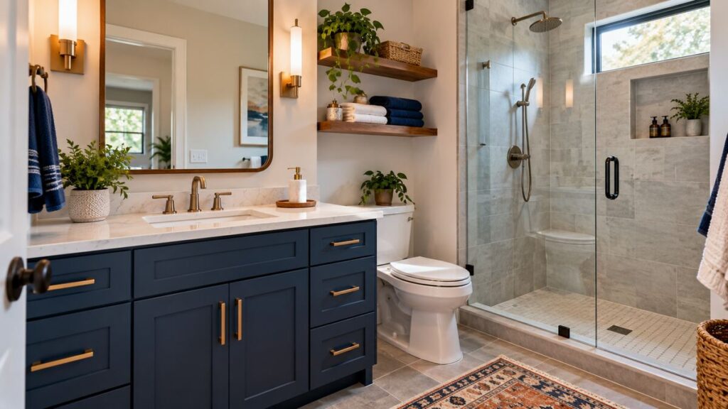 Efficient layout for a small bathroom remodel